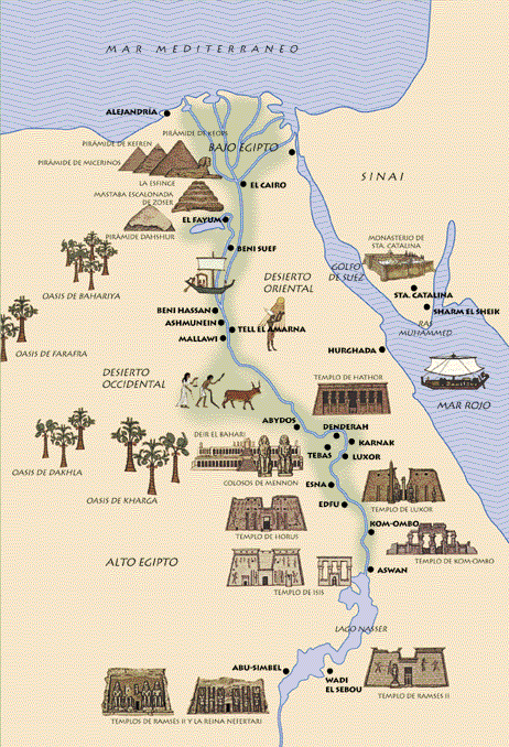 Mapa Egipte