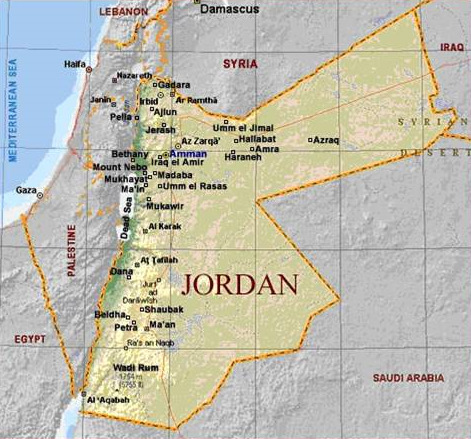 Mapa de Jordània